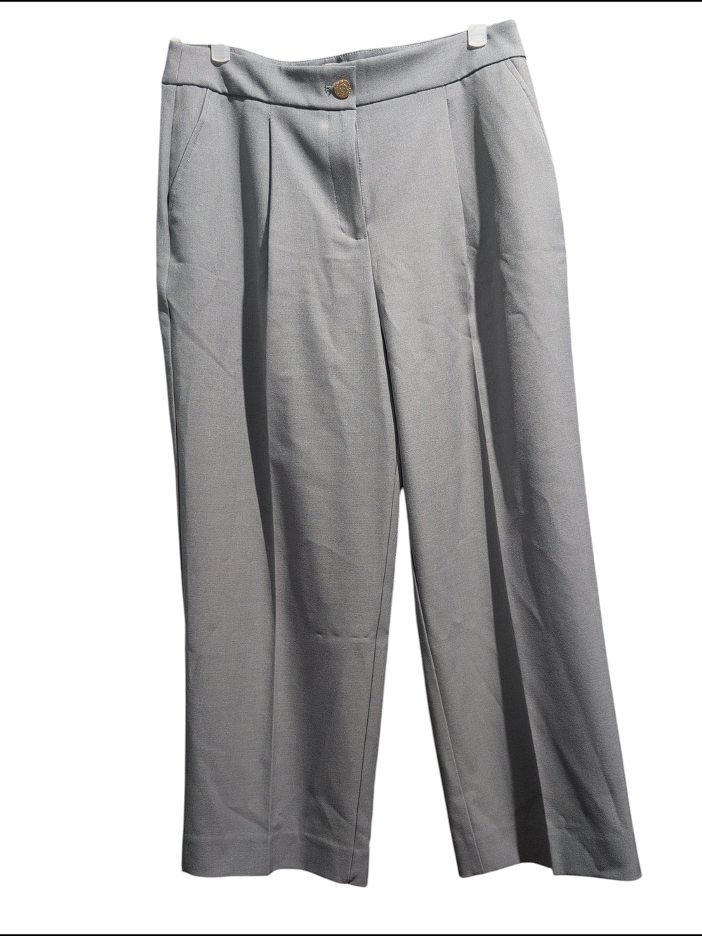 Anne Klein Gray Wide Leg Dress Pants Slacks 8P Petite